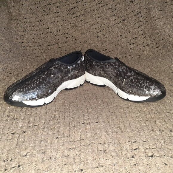 Méliné-MELINE-Black/Gray Sequins Loafers-Italy-Sz 38-Excellent - Picture 4 of 8